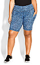 Plus Size Bike Short Print