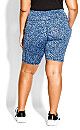 Plus Size Bike Short Print