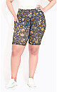 Plus Size Bike Short Print