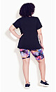 Plus Size Bike Short Print