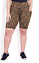 Plus Size Bike Short Print