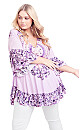 Plus Size Frankie Frill Tunic - lavender