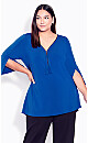 Plus Size Luella Plain Top - marine