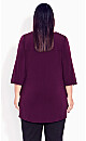 Plus Size Luella Plain Top - plum