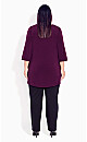 Plus Size Luella Plain Top - plum