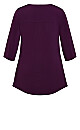 Plus Size Luella Plain Top - plum