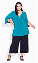 Plus Size Luella Plain Top - teal