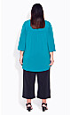 Plus Size Luella Plain Top - teal