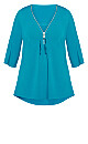 Plus Size Luella Plain Top - teal