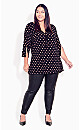 Plus Size Luella Top - black spot