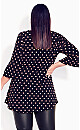 Plus Size Luella Top - black spot