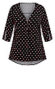 Plus Size Luella Top - black spot