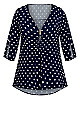 Plus Size Luella Top - navy spot