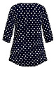 Plus Size Luella Top - navy spot