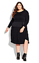 Plus Size Beyond Knit Dress - black