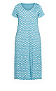 Plus Size Short Sleeve Maxi Sleep Dress - pale aqua