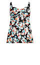 Plus Size Twist Print Swim Dress -