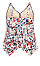 Plus Size Tankini Sharkbite Print