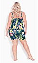 Plus Size Swim Short Hi Waist Print