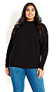 Janie Ribbed Jumper - black