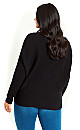 Janie Ribbed Jumper - black