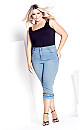 Plus Size Lola Detail Jean - light wash