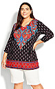 Plus Size Treasure Placement Tunic - black