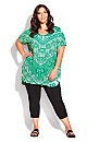 Plus Size Cassie Tunic - aquamarine