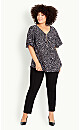 Melina Flutter Black Spot Top