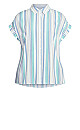 Plus Size Bowling Stripe Shirt - Ivory