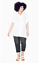 Plus Size Bowling Shirt - Ivory