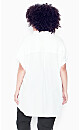 Plus Size Bowling Shirt - Ivory