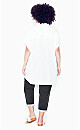 Plus Size Bowling Shirt - Ivory