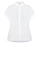 Plus Size Bowling Shirt - Ivory