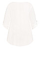 Plus Size Sandy Pintuck Plain Shirt - Ivory