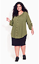 Sandy Pintuck Shirt - olive