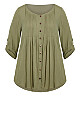 Sandy Pintuck Shirt - olive