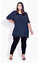 Payton Embroidered Top - navy