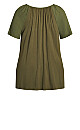 Payton Embroidered Top - olive