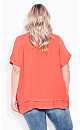 Brianna Button Top - coral