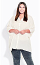 Plus Size Renata Longline Natural Shirt 