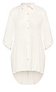 Plus Size Renata Longline Natural Shirt 