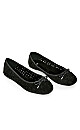 Laser Cut Black Ballet Flat