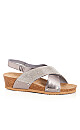 Plus Size WIDE FIT Brielle Bling Wedge - silver