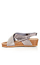 Plus Size WIDE FIT Brielle Bling Wedge - silver