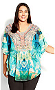 Plus Size Island Escape Kaftan - Green