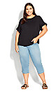 Plus Size Ria Frill Top - Black