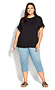 Plus Size Ria Frill Top - Black