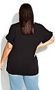 Plus Size Ria Frill Top - Black