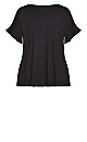 Plus Size Ria Frill Top - Black